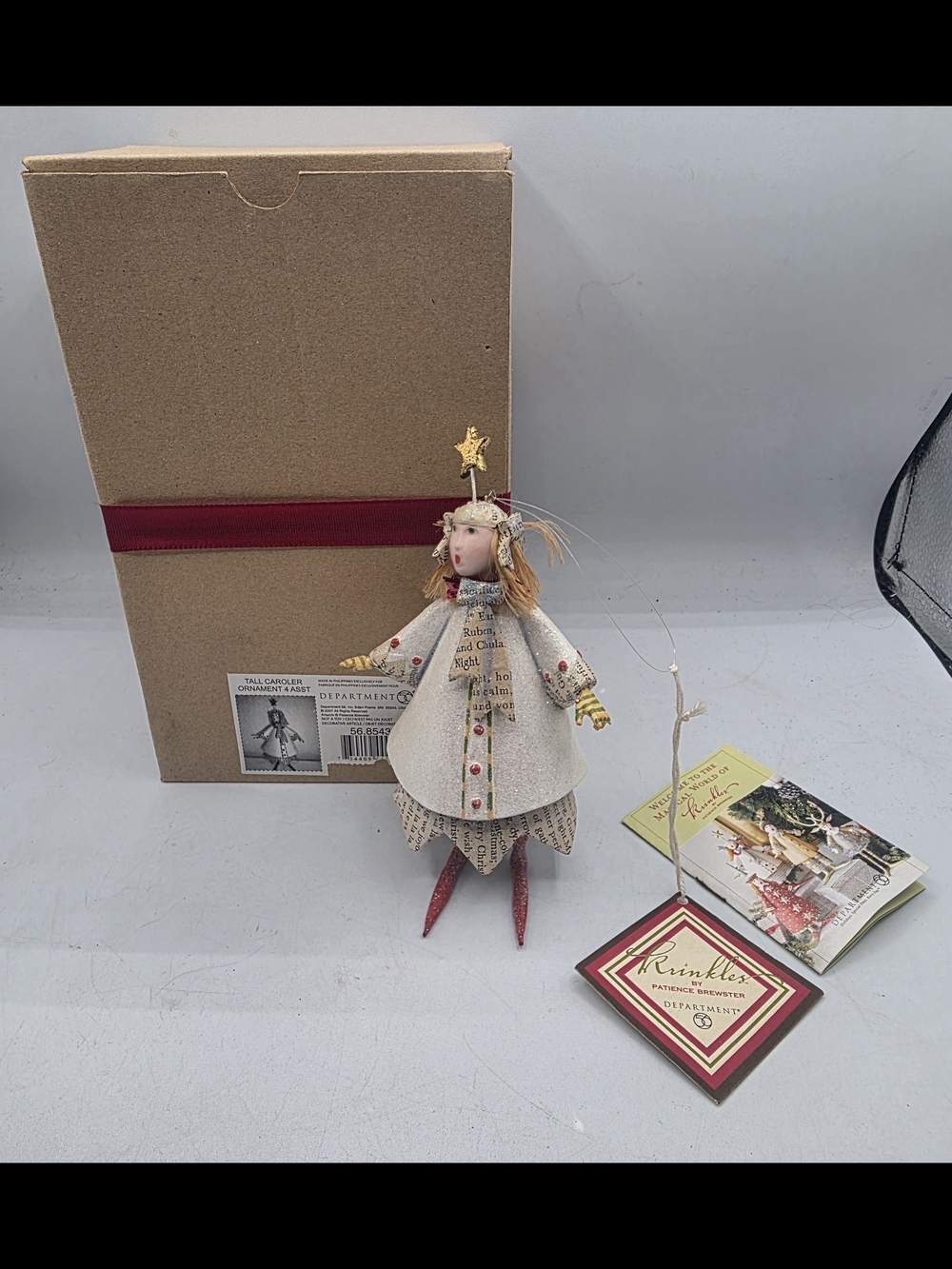 Dept 56 Patient Brewster Figure Ornament Tall Caroler